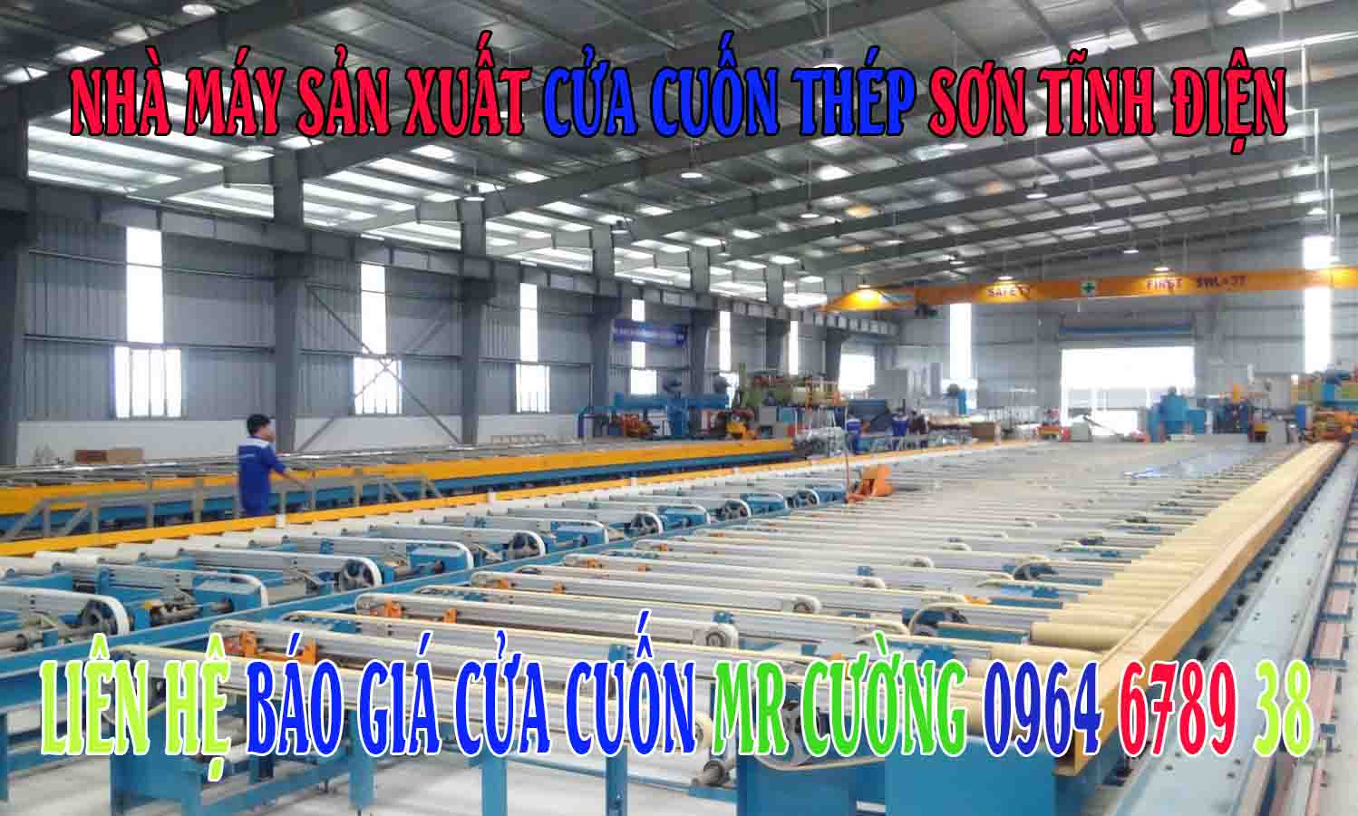 Nhà máy sản xuất cửa cuốn thép sơn tĩnh điện